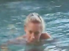 Hot amateur teen masturbating by the pool