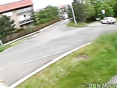 Horny couple begins with kissing then girl