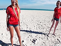 Hot chicks lose in bet get fucked hard