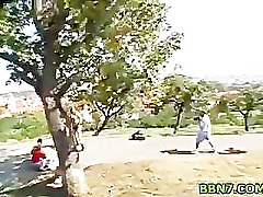 Sexy pretty amateur babe sucks off massive long cock