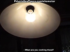 Perky tits amateur in the raunchy home fuck with cumshot