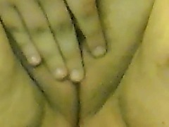 girl plays with her self