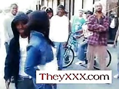 Beauty Dior gives guys on the street in Harlem Lap dances