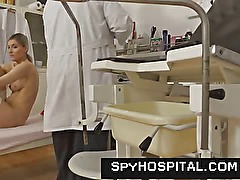 Sporty blonde caught on hidden cam in a hospital