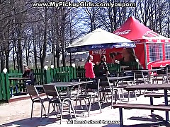 Sex in the park with hot redhead