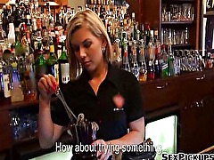 Pretty bartender Rihanna Samuel fucked