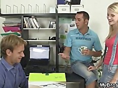 Cheating GF takes her BFs bro cock