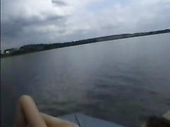 Amateurs hard makinglove on a boat