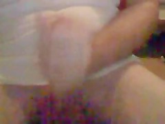 Me Stroking in a Blue Condom