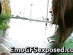 Real emo teens fucking in a public