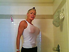 mistress debbie in white tank top