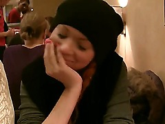 The guys met the pretty Russian babe Mayola and asks her to go through sexual adventure. All that is required of her is her mouth and warm hands that will caress the dick.