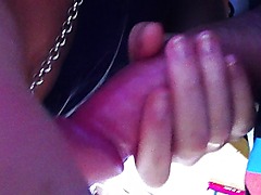 teen sucks and pulls and gets cummed on