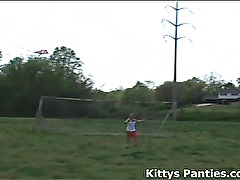 Nubile 18yo Kitty playing with a kite