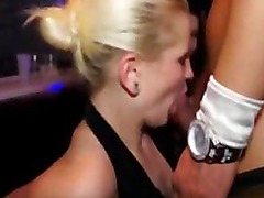 Amateur Sluts Suck Strippers Hard Cocks at CFNM Party