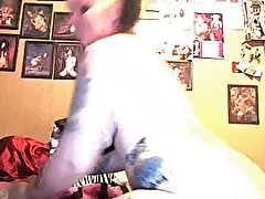 Tattooed Slut Wanks it with a Hatchet Handle !