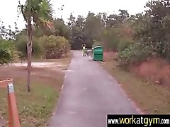 Sexy body babe fucked by her trainer after her workout 11