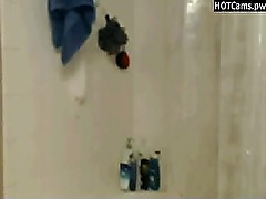 Amateur Tattooed Babe Shower Teasing