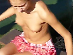 Amateur serbian Natasha in the boat