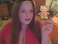 Smoking Jessica first amateur video- big tits!