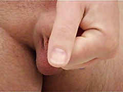 Measure and my cock with cumshot