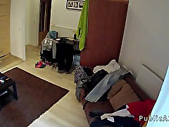 Big dicked guy fucks maid in hotel room
