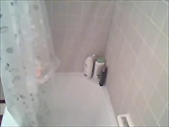 Homemade vid: African American girl VIBRATOR and Shower show