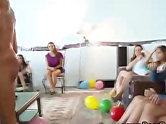 Cfnm real party amateurs stripper blowjob