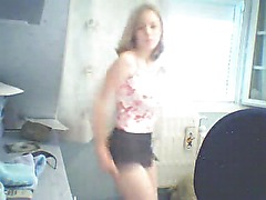 Teen girl stripping on webcam