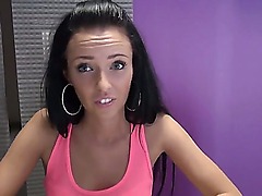 It was very easy for man to seduce this beautiful European brunette girl to have sex with him. Everything he should do - is just to offer some cash to her to start fucking the gal.