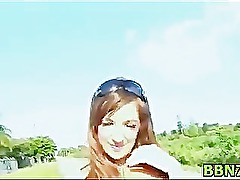 Horny couple begins with kissing then girl