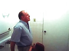 Caught on Camera - Bathroom Blowjob