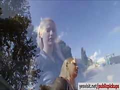 Cute amateur blonde Czech slut Monika nailed in public