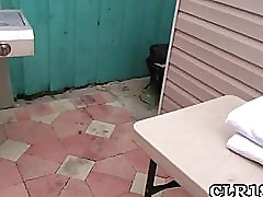 College slut sucks dick