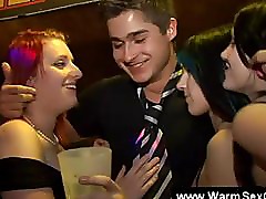 Party girls kissing groping and sucking