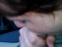 Giving my Husband head in the parking lot. Video is sideways sry