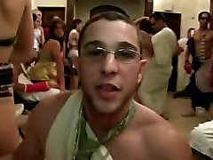 Amateur college teens partying and stripping