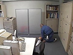 Businessgirl fucked by ugly janitor