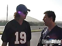 The bang ride invites girl inside for a backseat fuck