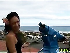 Pretty teen beauty lowers guys