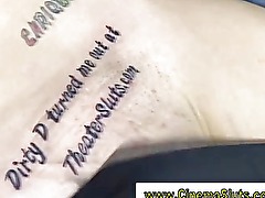 Public amateur slut tattooed and fingered