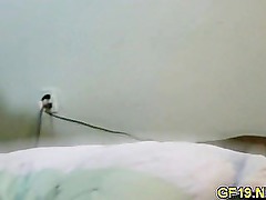 Dirty teen gets on all four