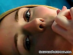 Amazing hot teen girl sucks lollipop