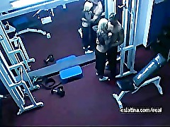 Horny latina girlfriend gym sex by hidden camera