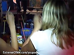 Party girls warming up