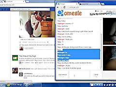 Omegle girl rubs her tits