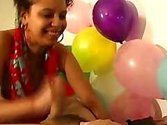 Real amateur party game cock sucking cumshot