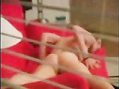 Through windows. My sister home alone masturbating