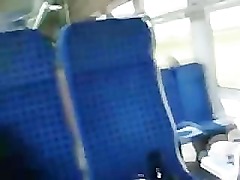 Amateur Train Blowjob And Cumshot