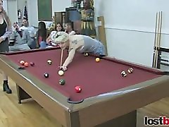Amateur sluts playing strip pool